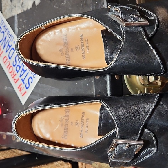 FRANCESCHETTI Leather Monk Strap Dress Shoe NO Written Size - Picture 12 of 15